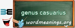 WordMeaning blackboard for genus casuarius